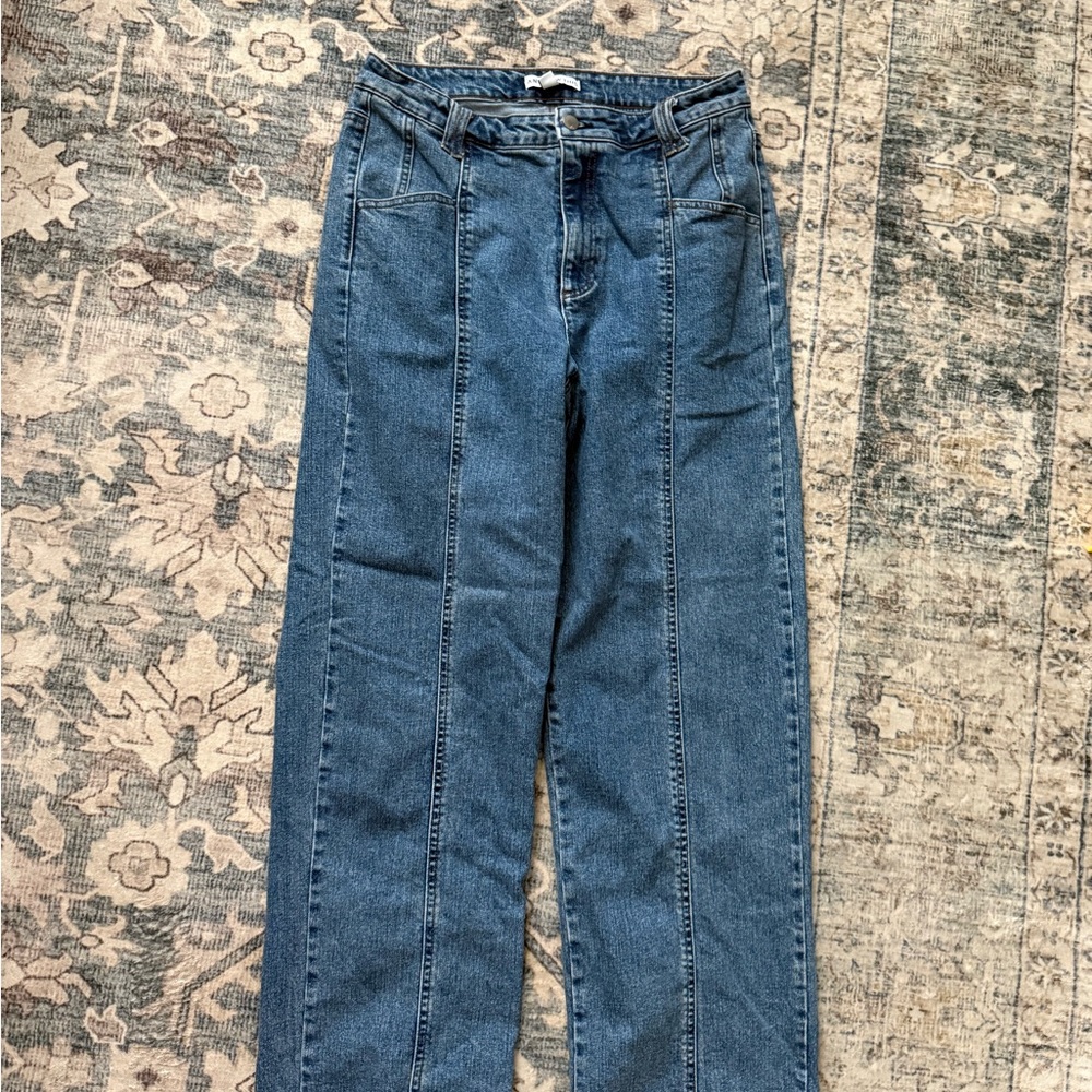 Stylish Blue Straight Leg Women's Jeans